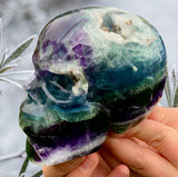 Crystals ~ Flourite Skull 2.54 lb