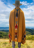 Mustard Thick Mexican Blanket Fish Design