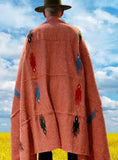 Rose Thunderbird Mexican Blanket
