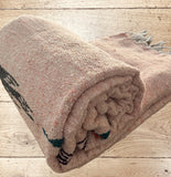 Pink Thunderbird Mexican Blanket