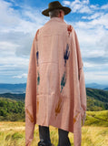 Baby Pink Thunderbird Mexican Blanket