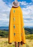 Gold Thunderbird Mexican Blanket