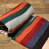 Mint Green Thick Mexican Blanket Aztec Diamond Design