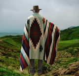 Mint Green Thick Mexican Blanket Aztec Diamond Design