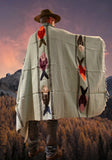 Powder Blue Thick Mexican Blanket Fish Design