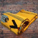 Gold Thick Mexican Blanket Fish Design