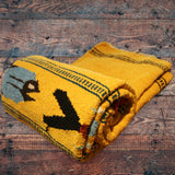 Gold Thick Mexican Blanket Fish Design