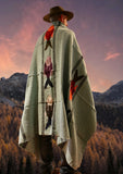 Powder Blue Thick Mexican Blanket Fish Design