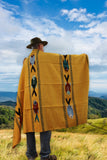 Gold Thick Mexican Blanket Fish Design