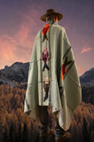 Powder Blue Thick Mexican Blanket Fish Design