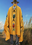 Gold Thick Mexican Blanket Fish Design
