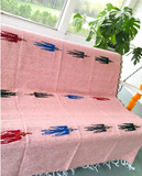 Pink Thunderbird Mexican Blanket