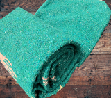 Teal Green Thunderbird Mexican Blanket