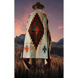 Mint Green Thick Mexican Blanket Aztec Diamond Design
