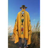 Gold Thick Mexican Blanket Fish Design