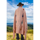 Baby Pink Thunderbird Mexican Blanket