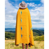 Gold Thunderbird Mexican Blanket