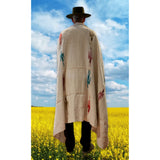 White Thunderbird Mexican Blanket