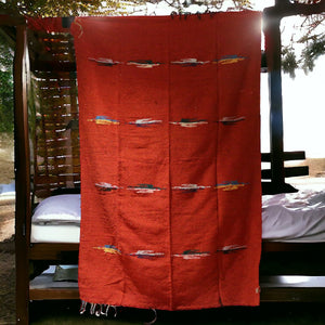 Mexican Blanket ~ Thunderbird (Rust) - SHIPS FREE!