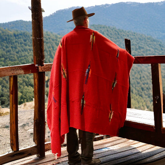 Mexican Blanket ~ Thunderbird (Red) - SHIPS FREE!