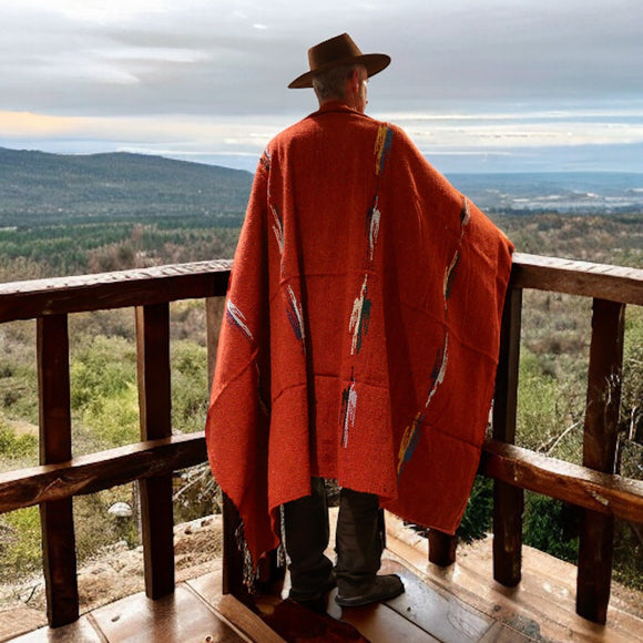 Mexican Blanket ~ Thunderbird (Rust) - SHIPS FREE!