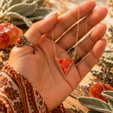 Carnelian All Seeing Evil Eye Gold Necklace for Positivity & Motivation