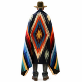Steel Blue Mexican Aztec Diamond Blanket – Rainbow Sky