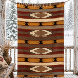 Mexican Wool Aztec Blanket – Desert Clay