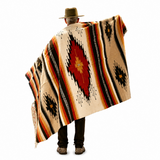 Rust Mexican Aztec Diamond Blanket – South West Sunset