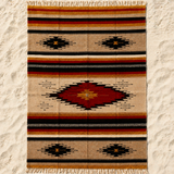 Rust Mexican Aztec Diamond Blanket – South West Sunset