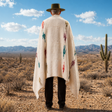 Ivory Mexican Thunderbird Blanket – White Dunes