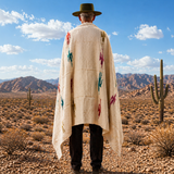 Ivory Mexican Thunderbird Blanket – White Dunes