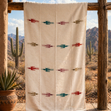 Ivory Mexican Thunderbird Blanket – White Dunes