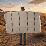 Grey Mexican Thunderbird Blanket – Stone Ash