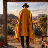 Mustard Mexican Thunderbird Blanket – Desert Amber