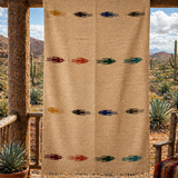 Tan Mexican Thunderbird Blanket – Desert Sand