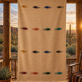 Tan Mexican Thunderbird Blanket – Desert Sand