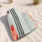 Mint Blue Green Mexican Fish Blanket - Dusty Mint