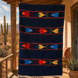 Navy Mexican Fish Blanket – Deep Ocean