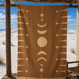 Authentic Mexican Moon Phase Blanket – Handwoven Oaxaca Textile
