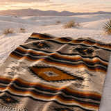 Mexican Wool Aztec Blanket – Gold Desert Dune