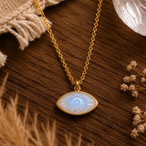 Moonstone Evil Eye Gold Necklace for New Beginnings