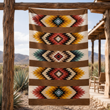 Terra Cotta Temples Aztec Blanket - Desert Sunstone