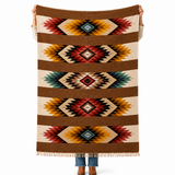 Terra Cotta Temples Aztec Blanket - Desert Sunstone
