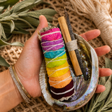 Abalone Shell Cleansing Bundle with Chakra Sage, Palo Santo & Copal