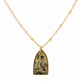 Phra Khun Phaen Citrine Gold Beaded Necklace