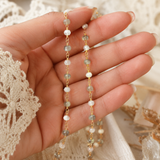 Standing Buddha Pendant Necklace with Herkimer Diamond, Labradorite & Moonstone