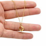 Citrine Droplet Gold Necklace