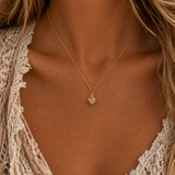 Citrine Droplet Gold Necklace