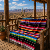 Mexican Serape Blanket - Rainbow